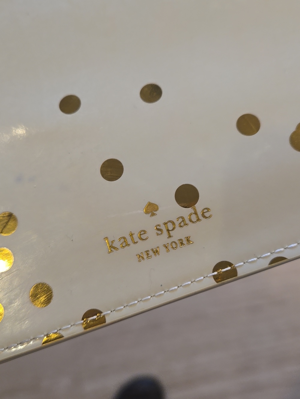 Kate Spade New York Golden Metallic Confetti Zipper Pencil Pouch